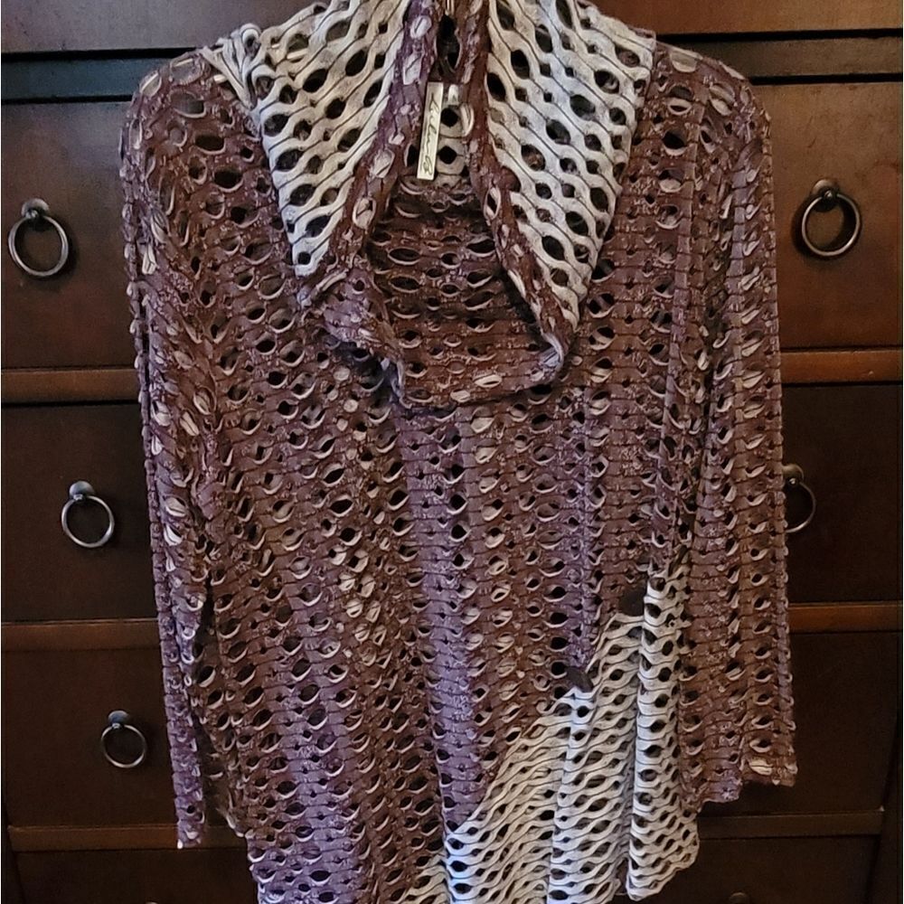 OPEN WEAVE TUNIC FOR WEARING OVER TANK